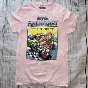 Women's Nintendo Super Mario Kart Pink T Shirt Size Small Official Merch